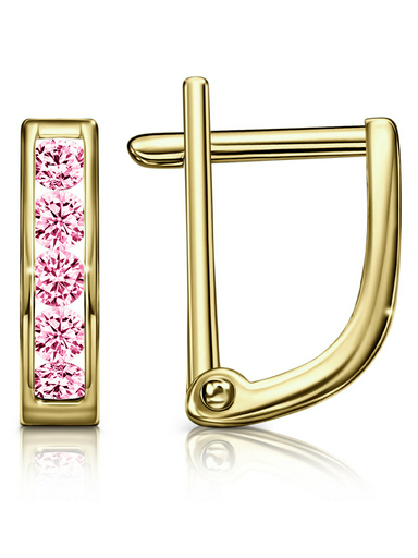 Серьги Veronika Jewelry С330-343Роз золото 1.23гр