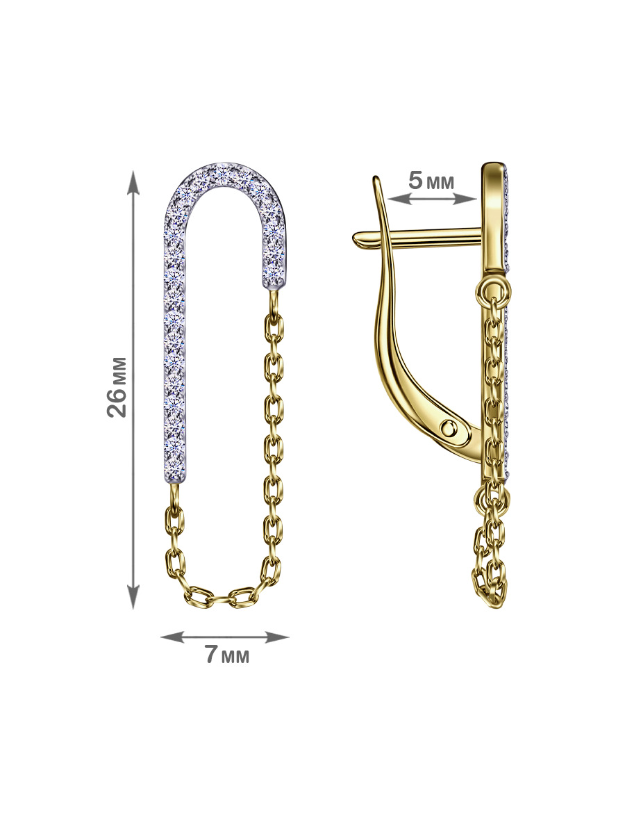 Серьги Veronika Jewelry С332-3641 золото 2.21гр купить,224400