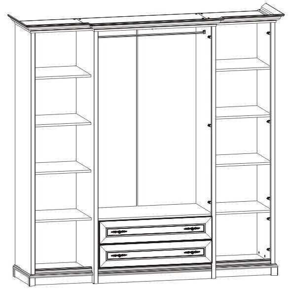 Шкаф Gerbor Соната-35 4Д/2S каштан - ForteMarket Шкаф Gerbor Соната-35 4Д/2S каштан купить,0