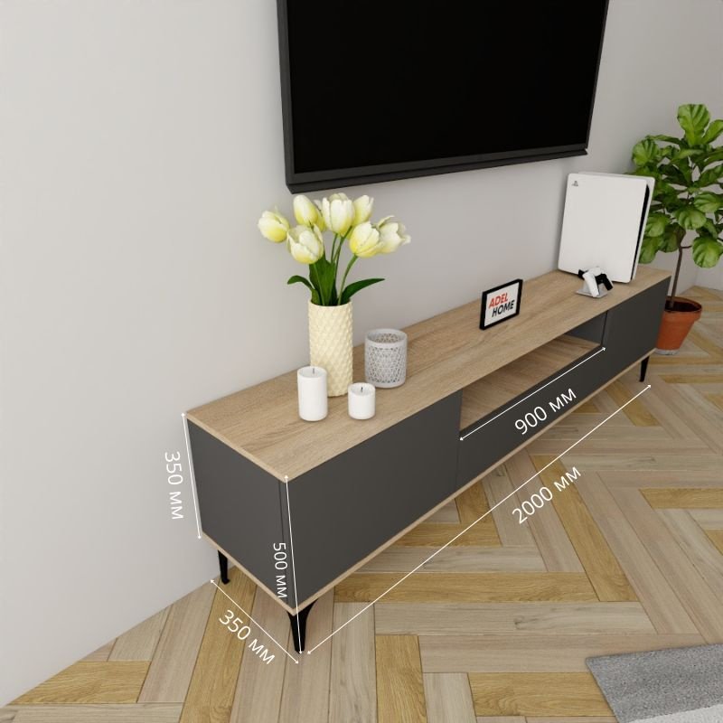 ТВ-тумба напольная Adel Home AH0601 Рета 200x50x35см серый купить,NaN
