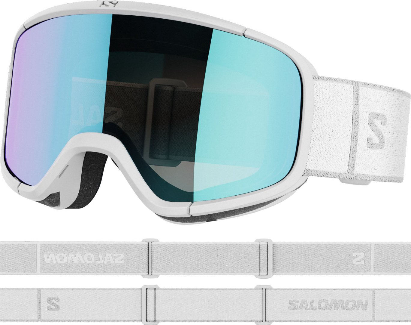 Маска горнолыжная Salomon Aksium 2.0, L41778500 белый размер one size купить,NaN