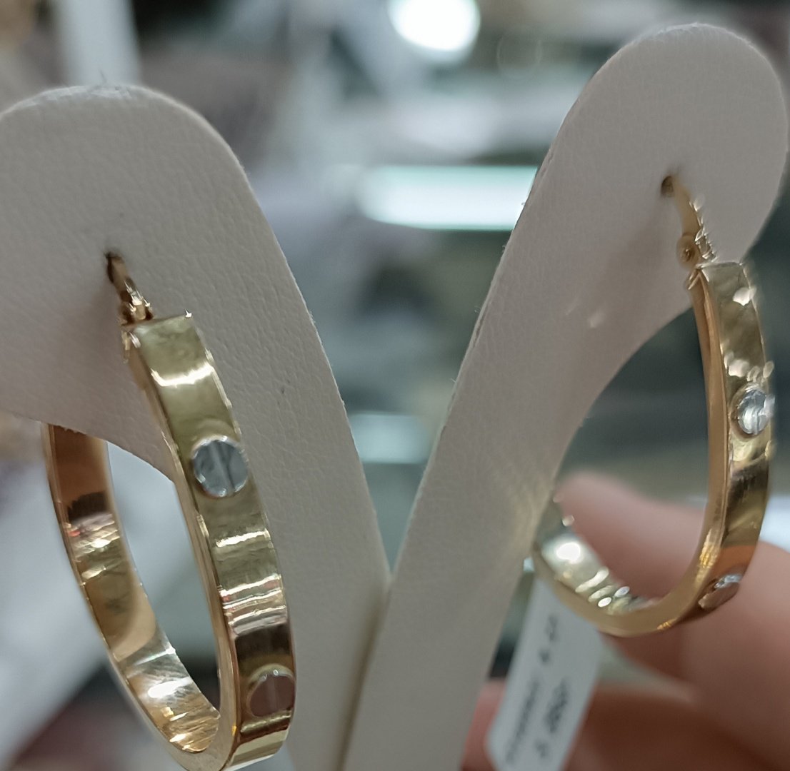 Серьги Золото России 111789000 вес 3.05 г золото, без вставок
