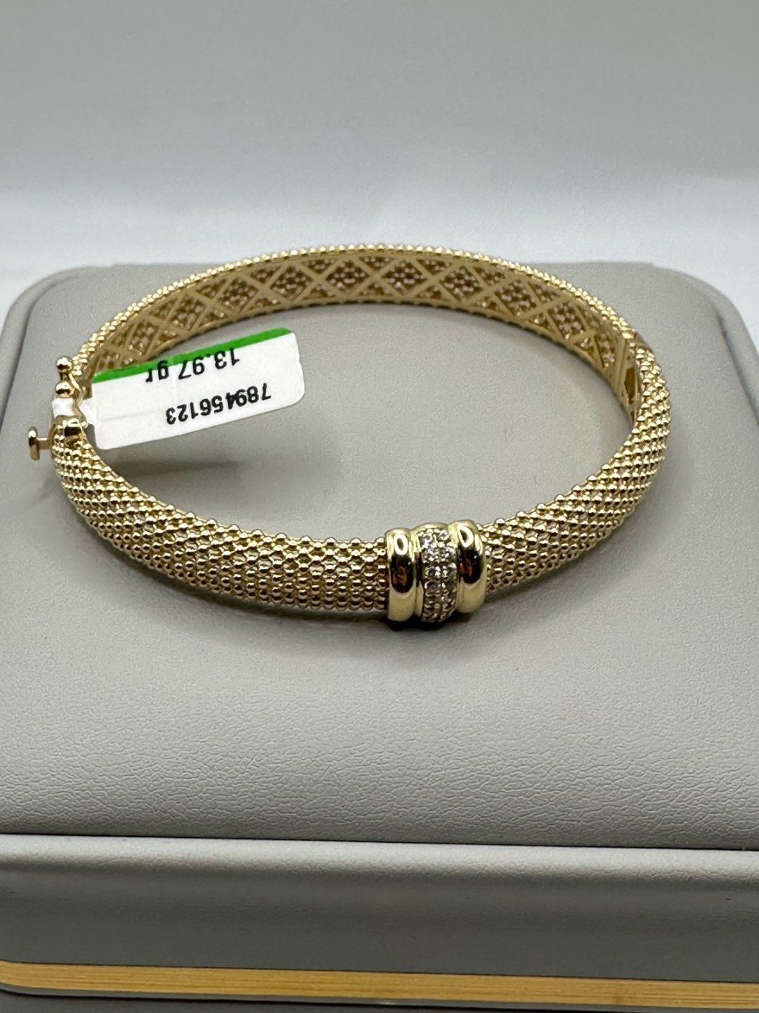 Браслет Italy Gold Alma-25199 длина 19 см, вес 13.97 г золото, плетение отсутствует