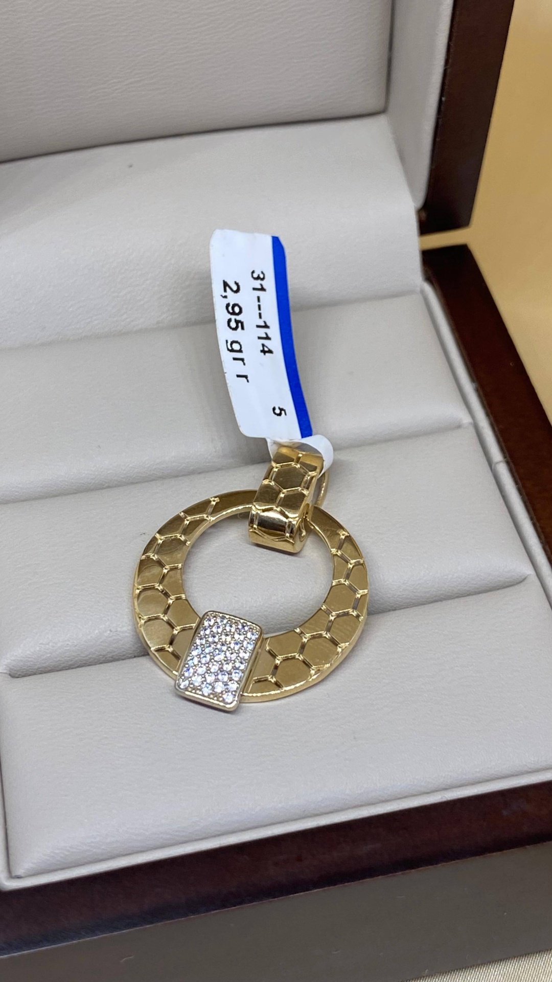 Подвеска Italy Gold 66555555 вес 2.95 г золото, фианит