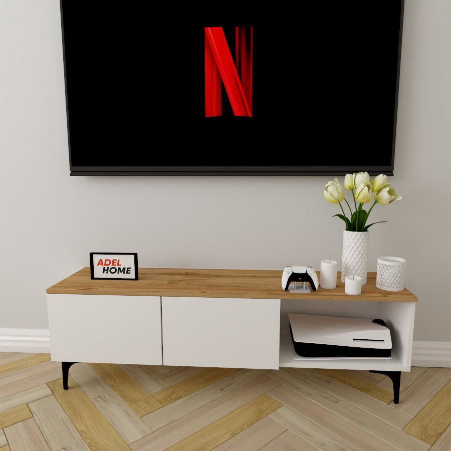 ТВ-тумба напольная Adel Home AH0217 Фрида 140x45x35см бело-коричневый купить,NaN