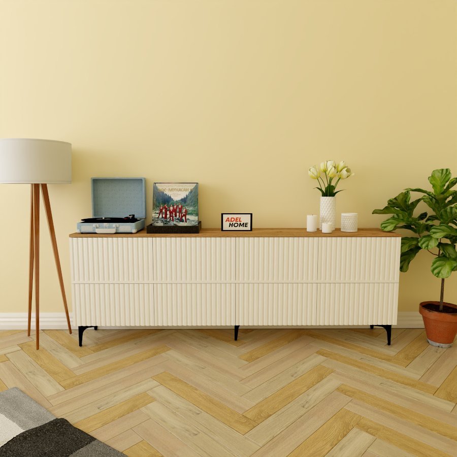 ТВ-тумба напольная Adel Home AH0560 Марка 220x75x35см бело-коричневый купить,NaN
