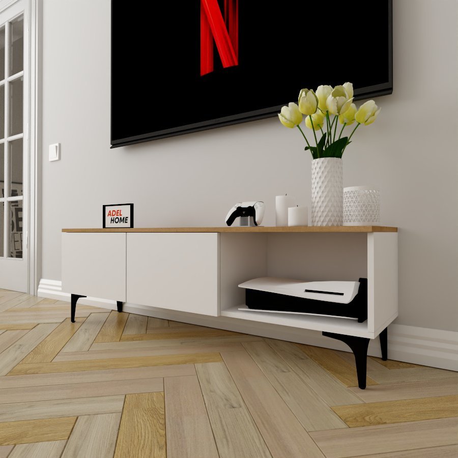 ТВ-тумба напольная Adel Home AH0217 Фрида 140x45x35см бело-коричневый купить,NaN