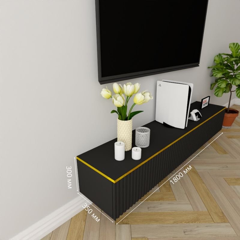 ТВ-тумба Adel Home Бернис AH0777 180x30x35см черный купить,NaN