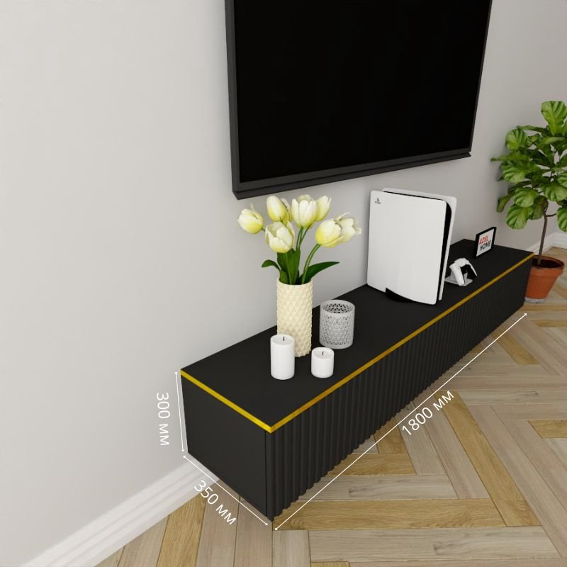 ТВ-тумба Adel Home Бернис AH0777 180x30x35см черный купить,NaN