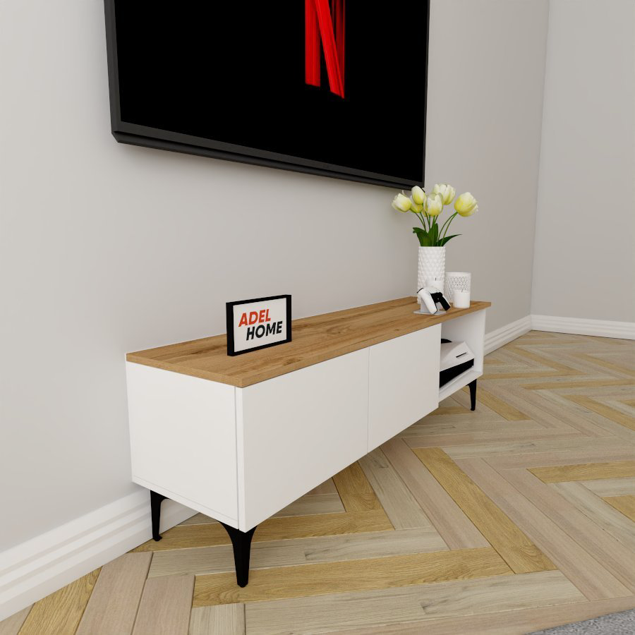 ТВ-тумба напольная Adel Home AH0217 Фрида 140x45x35см бело-коричневый купить,NaN