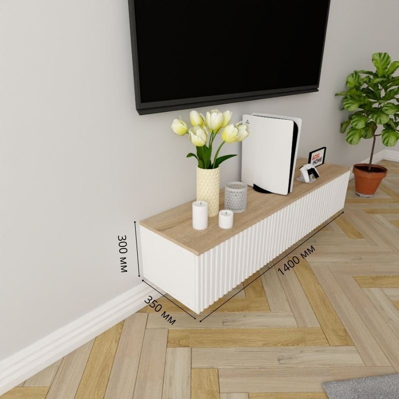 ТВ-тумба Adel Home Илана AH0370 140x30x35см белый купить,NaN