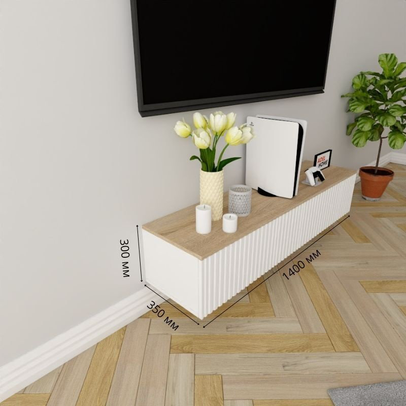 ТВ-тумба Adel Home Илана AH0370 140x30x35см белый купить,NaN