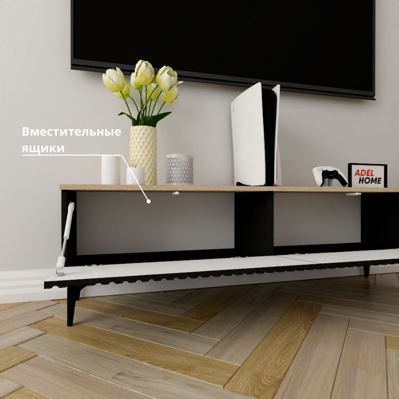 ТВ-тумба напольная Adel Home AH0801 Нири 140x45x35см черный купить,NaN