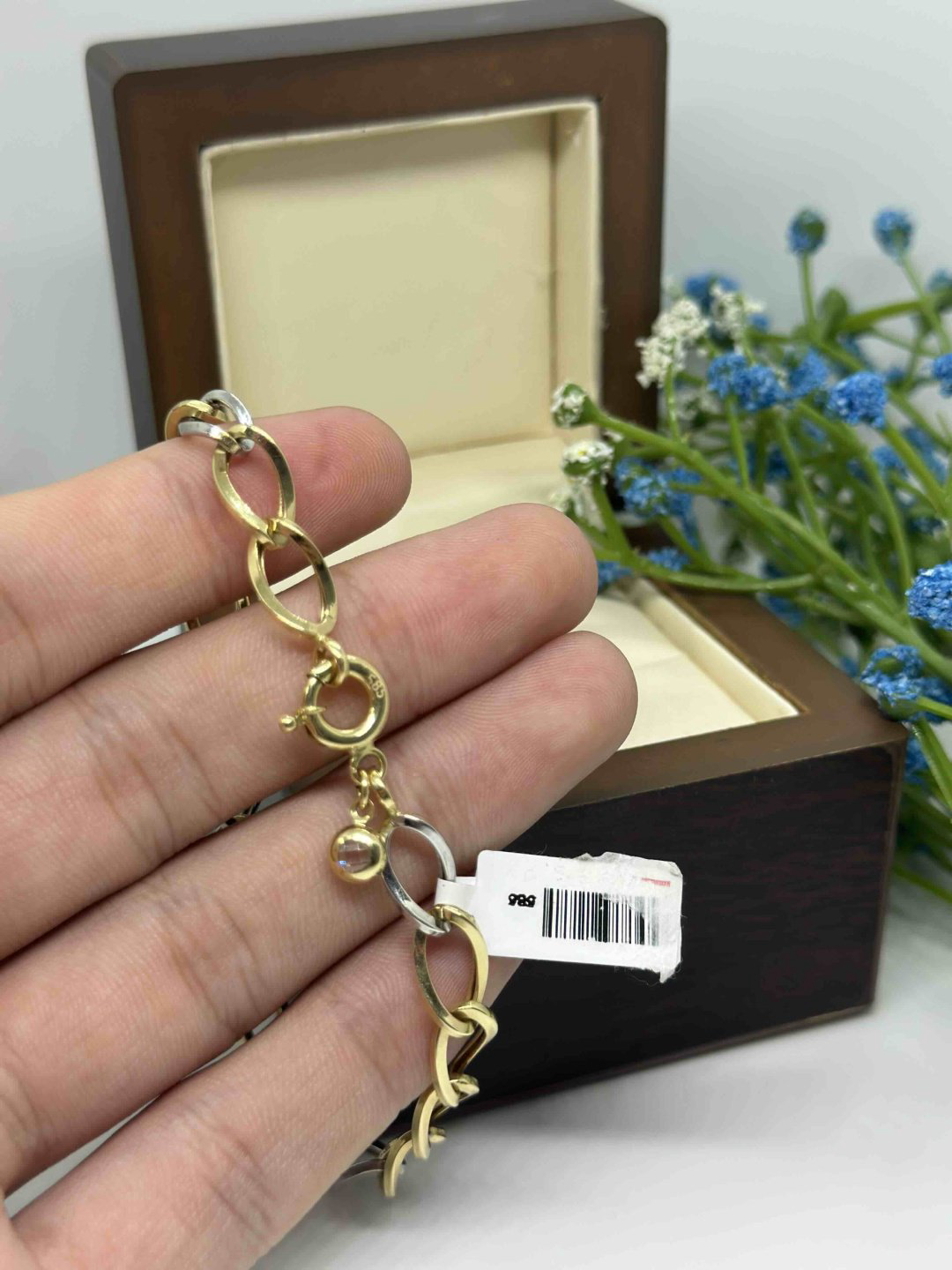 Браслет Italy Gold 999202034 длина 19 см, вес 4.86 г золото, плетение отсутствует купить,360950