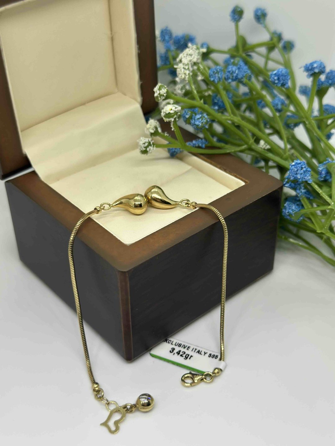 Браслет Italy Gold 89920239 длина 19 см, вес 3.42 г золото, плетение отсутствует купить,252950