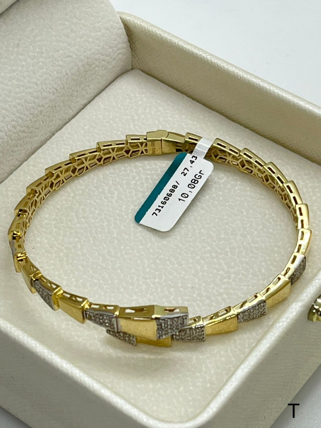 Браслет Italy Gold 001166 длина 20 см, вес 10.08 г золото, плетение отсутствует купить,752450