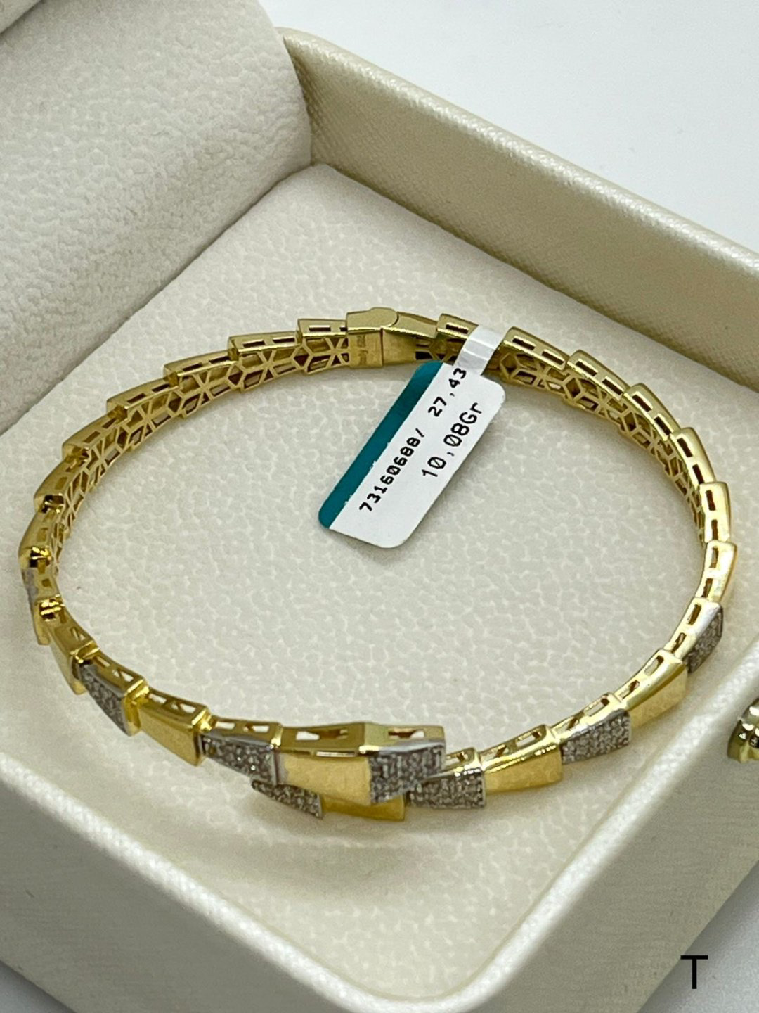 Браслет Italy Gold 001166 длина 20 см, вес 10.08 г золото, плетение отсутствует купить,752450