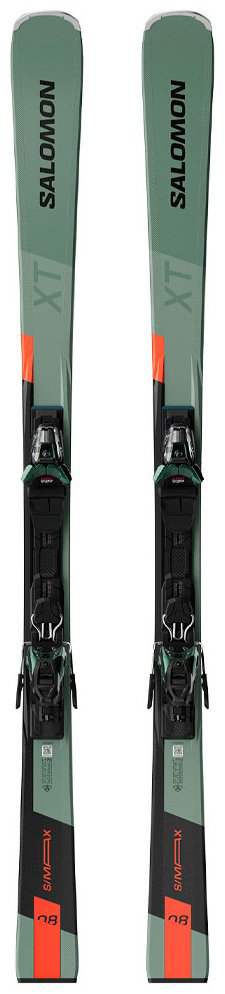 Лыжи Salomon E S/Max 8 Xt + E M10 Gw black L80/L47600000 Зима 156 см зеленый купить,NaN