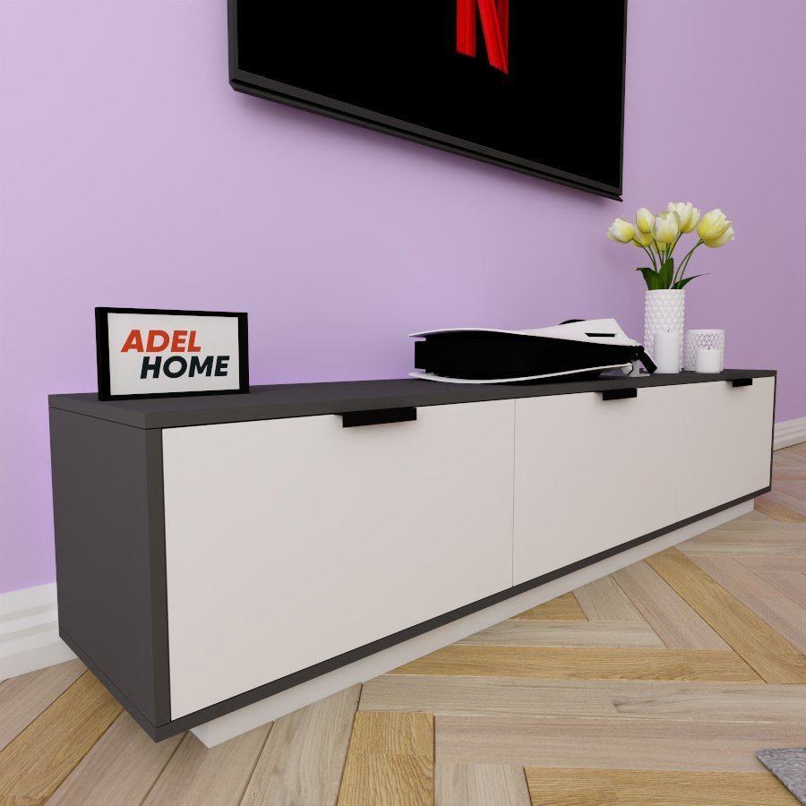 ТВ-тумба напольная Adel Home AH0174 Селена 180x40x35см бело-серый купить,NaN
