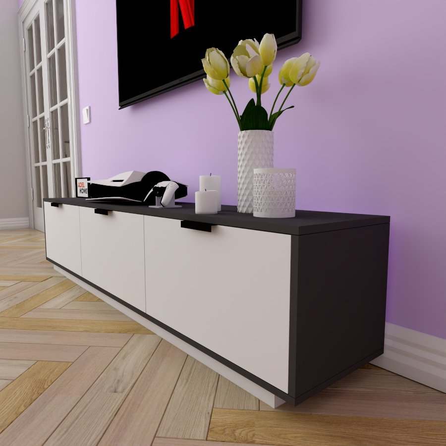 ТВ-тумба напольная Adel Home AH0174 Селена 180x40x35см бело-серый купить,NaN