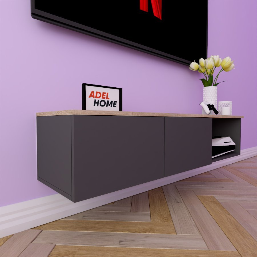 ТВ-тумба Adel Home Ирэн AH0211 140x30x35см темно-серый купить,NaN
