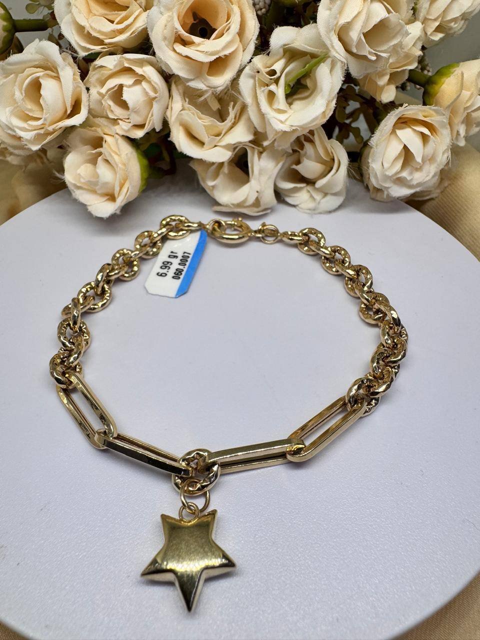 Браслет Italy Gold 46494646 длина 19 см, вес 6.99 г золото, плетение отсутствует купить,NaN