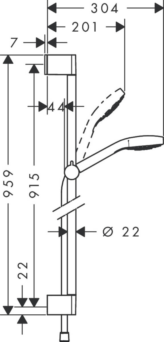 Душевой гарнитур Hansgrohe HG 26570400 хром купить,NaN