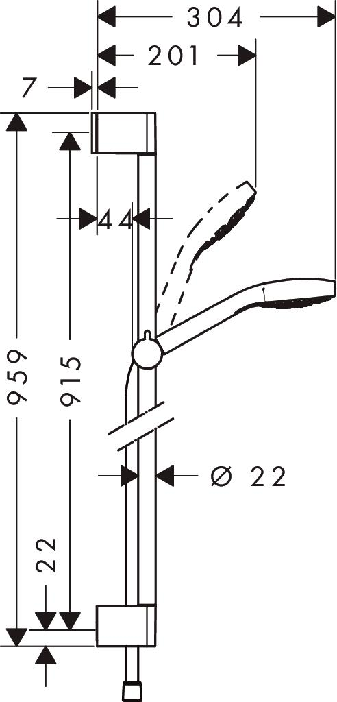 Душевой гарнитур Hansgrohe HG 26572400 хром купить,NaN