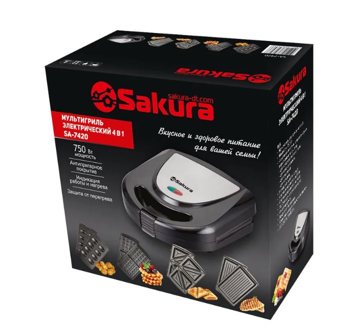 Мультигриль Sakura SA-7420 черный купить,NaN