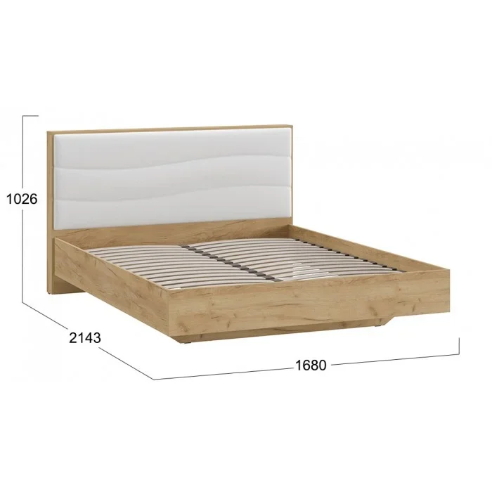 Кровать ТриЯ Миранда 160х200 см бело-коричневая купить,NaN