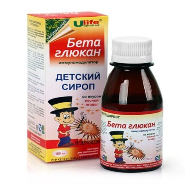 Медоптик ТОО Бета Глюкан детский Лесные ягоды 100мл сироп 