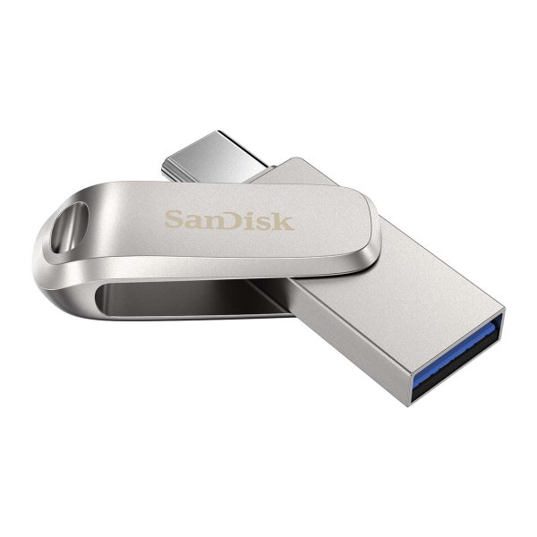 USB Флешка SanDisk Ultra Dual Drive Luxe 64Gb SDDDC4-064G-G46 серебристая купить,0