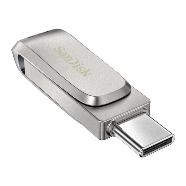 USB Флешка SanDisk Ultra Dual Drive Luxe 64Gb SDDDC4-064G-G46 серебристая купить,0