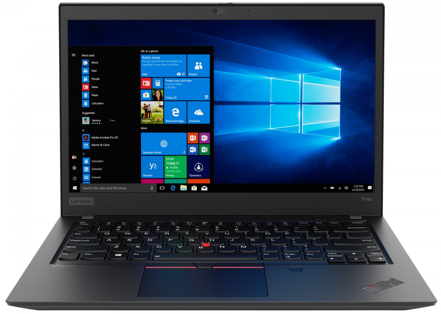 Ноутбук Lenovo ThinkPad T14s Gen1 20T00017RT Black