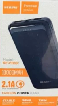 Power Bank Regrsi RE-PB80t 10000mAh Black