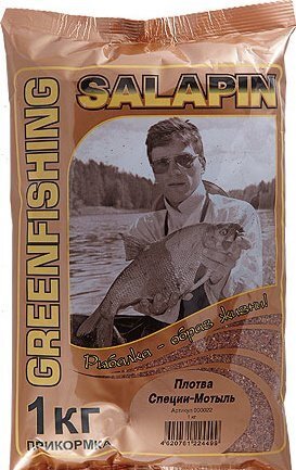 Прикормка Greenfishing Salapin Плотва Специи-Мотыль  1000 гр купить,NaN
