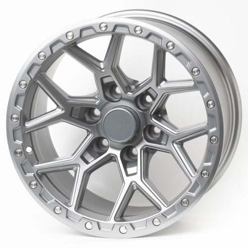 Комплект дисков Kipardo 1536 6х139.7 R17х9 СВ110,1 ЕТ-12 Matt grey+black rivets купить,NaN