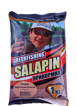 Прикормка Greenfishing  Salapin Лещ Специи-Конопля 1 гр купить,NaN