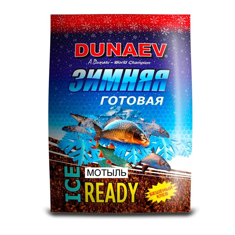Прикормка Dunaev ice-ready 500 гр Мотыль купить,NaN