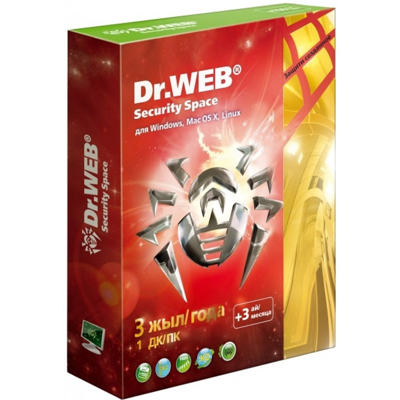 Антивирус Dr.Web Security Space GOLD для 1 ПК на 3 года BHW-BK-39M-1-A3 купить,NaN