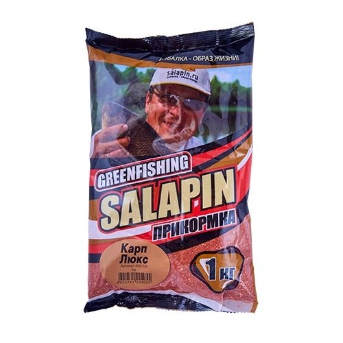 Прикормка Greenfishing Salapin Карп Люкс 1000 гр купить,NaN