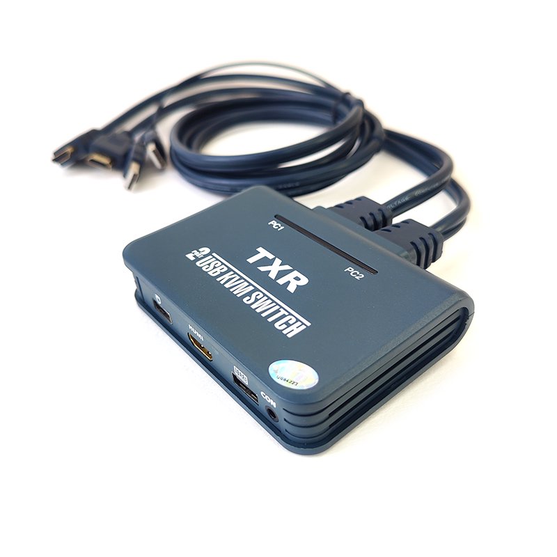 Переключатель KVM ViTi 2HDU черно-синий купить,0