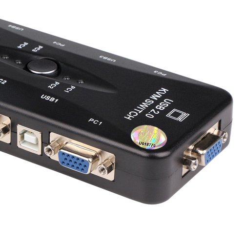 Переключатель KVM ViTi 4V4U черный купить,0