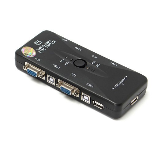 Переключатель KVM ViTi 4V4U черный