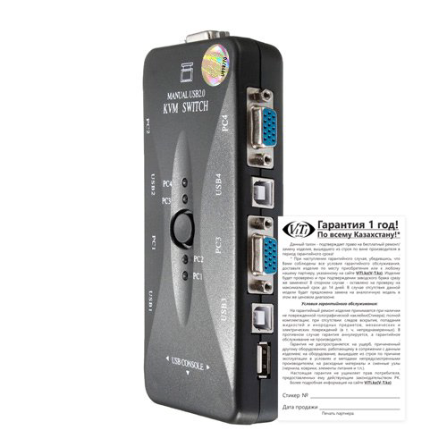 Переключатель KVM ViTi 4V4U черный купить,7767