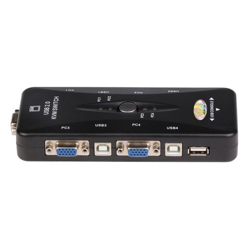Переключатель KVM ViTi 4V4U черный купить,0