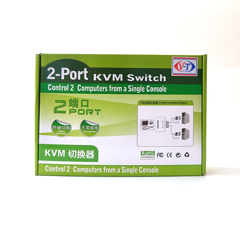 Переключатель KVM ViTi 2HDU черно-синий купить,0