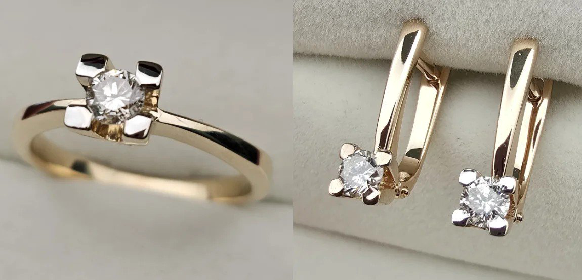 Комплект Deimantas 108186572 18р 0,32ct 0,392ct. купить,NaN