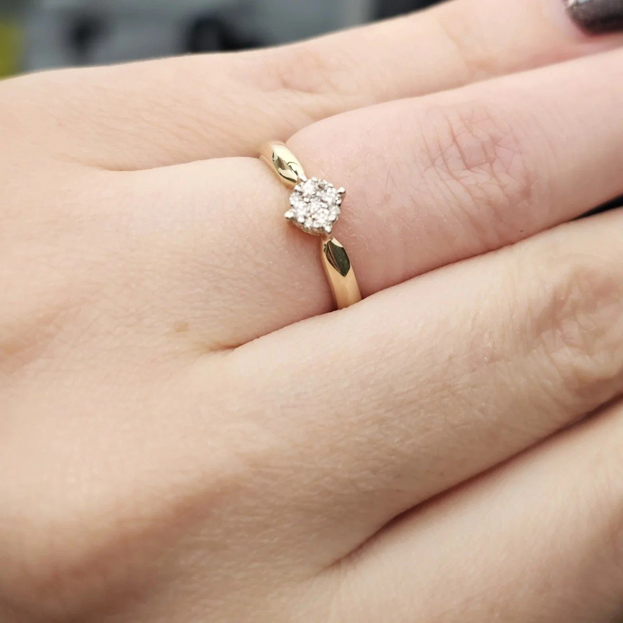 Кольцо Deimantas 108193000 16,5р 1,63гр 0,13ct. купить,NaN