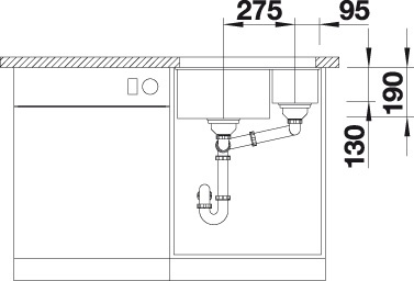Кухонная мойка Blanco Subline 340/160-U LH 523548 - ForteMarket Кухонная мойка Blanco Subline 340/160-U LH 523548 купить,0